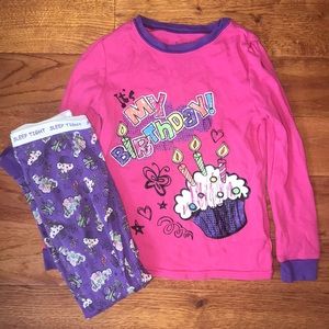 Faded Glory 5T birthday pajamas
